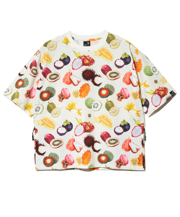 go slow caravan(ゴースローキャラバン) |ストレッチサッカー総柄プリントS/STEE (MENS)