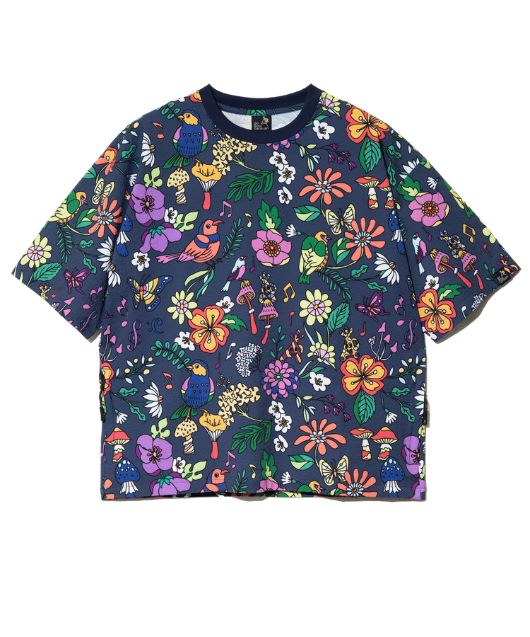 go slow caravan(ゴースローキャラバン) |ストレッチサッカー総柄プリントS/STEE (MENS)