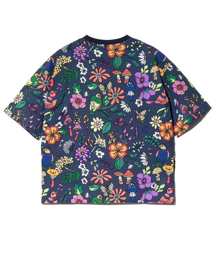 go slow caravan(ゴースローキャラバン) |ストレッチサッカー総柄プリントS/STEE (MENS)