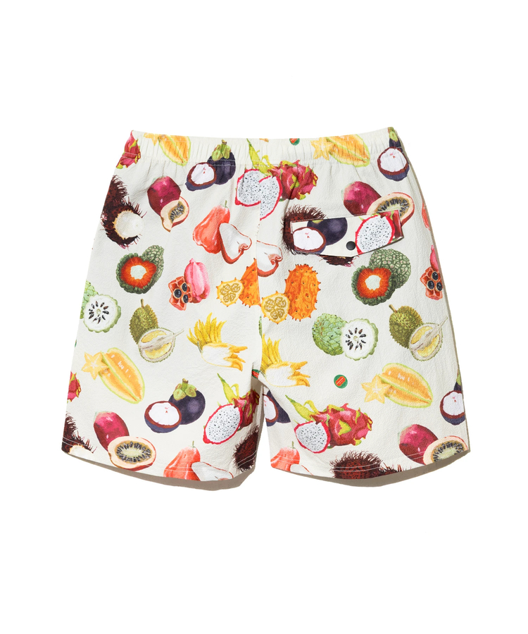 go slow caravan(ゴースローキャラバン) |ストレッチサッカー総柄プリントイージーショーツ (MENS)