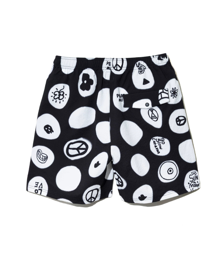 go slow caravan(ゴースローキャラバン) |ストレッチサッカー総柄プリントイージーショーツ (MENS)