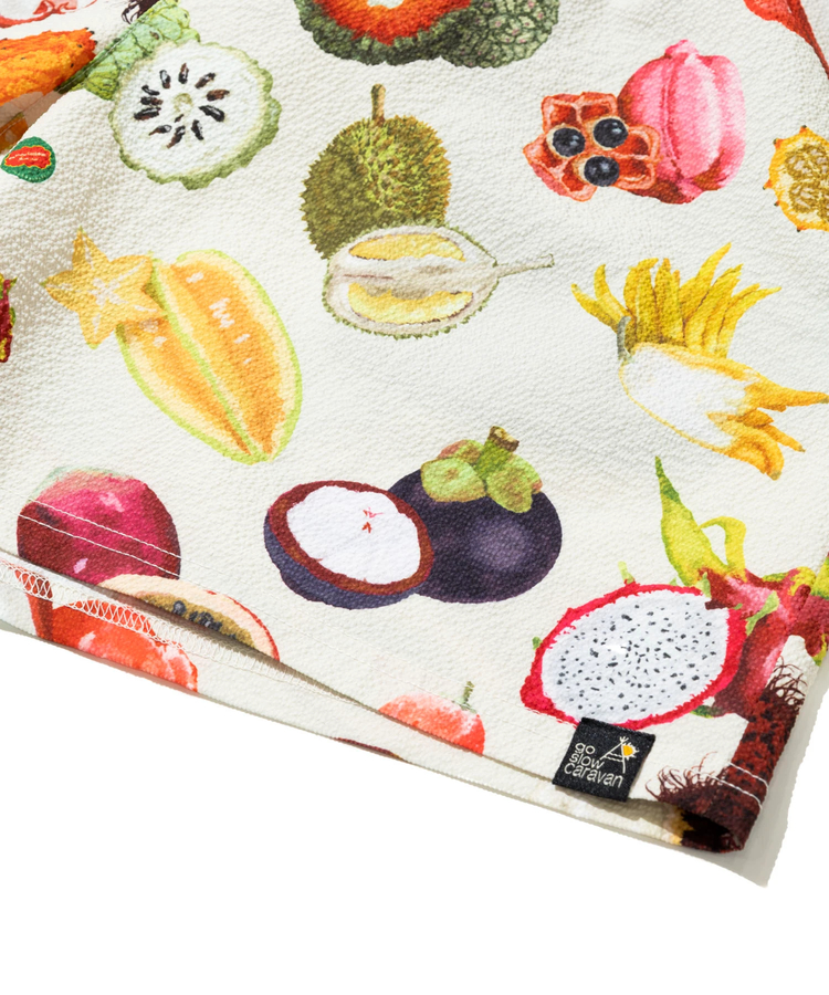 go slow caravan(ゴースローキャラバン) |ストレッチサッカー総柄プリントイージーショーツ (MENS)