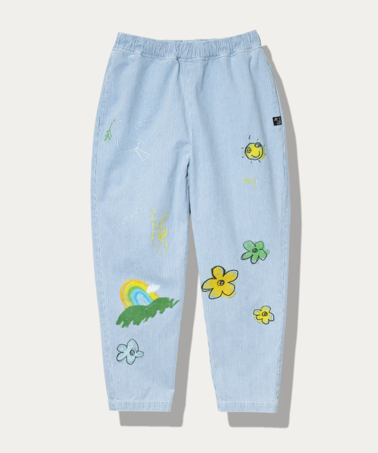 go slow caravan(ゴースローキャラバン) |落書きプリントイージーパンツ (MENS/WOMENS)