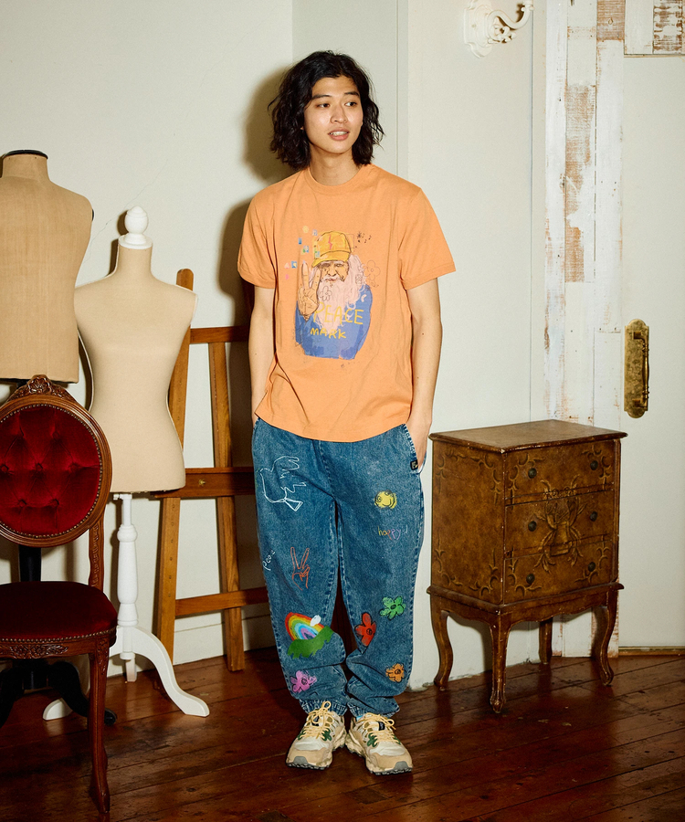 go slow caravan(ゴースローキャラバン) |落書きプリントイージーパンツ (MENS/WOMENS)