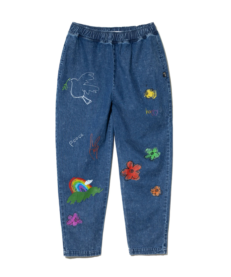 go slow caravan(ゴースローキャラバン) |落書きプリントイージーパンツ (MENS/WOMENS)