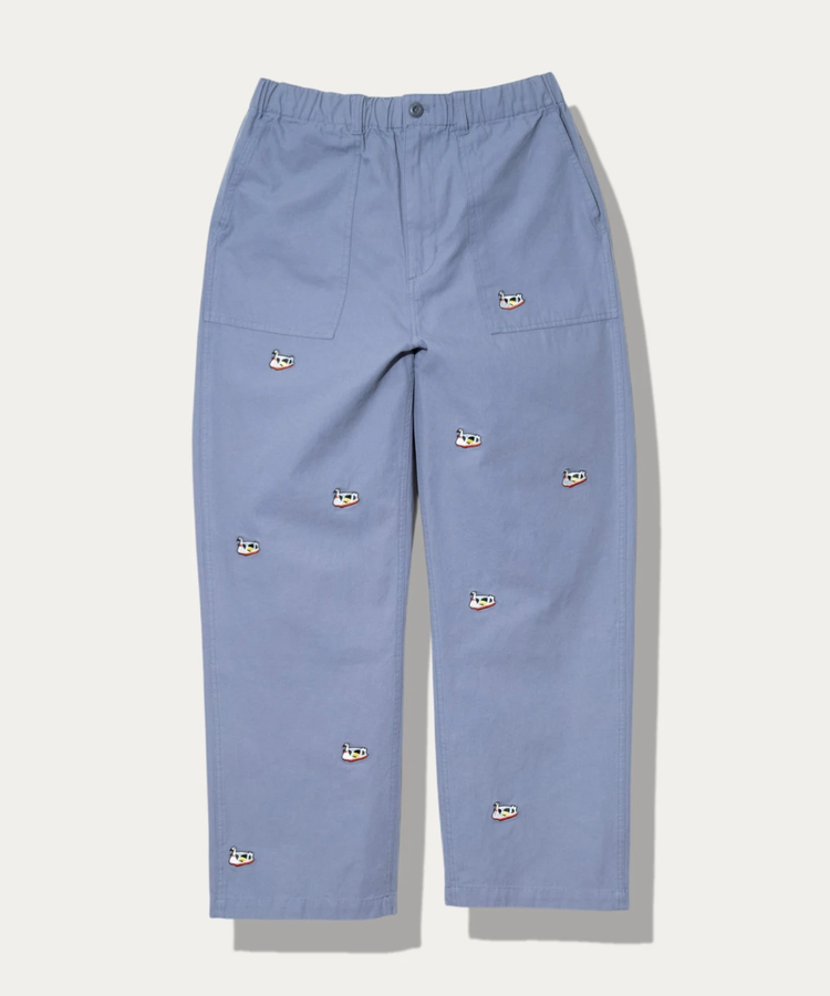 go slow caravan(ゴースローキャラバン) |コットンスラブ刺繍ベイカーパンツ (MENS)