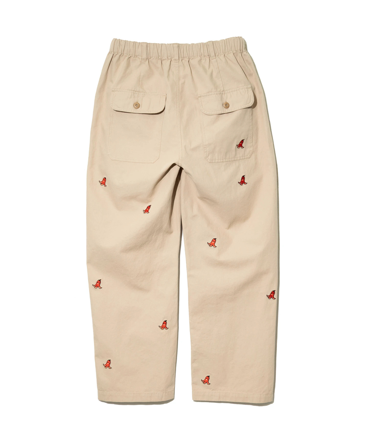go slow caravan(ゴースローキャラバン) |コットンスラブ刺繍ベイカーパンツ (MENS)