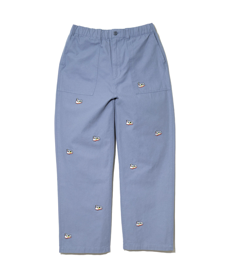 go slow caravan(ゴースローキャラバン) |コットンスラブ刺繍ベイカーパンツ (MENS)