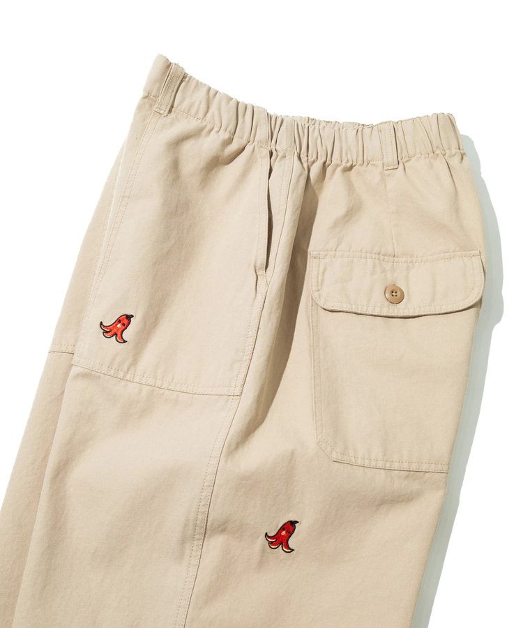 go slow caravan(ゴースローキャラバン) |コットンスラブ刺繍ベイカーパンツ (MENS)