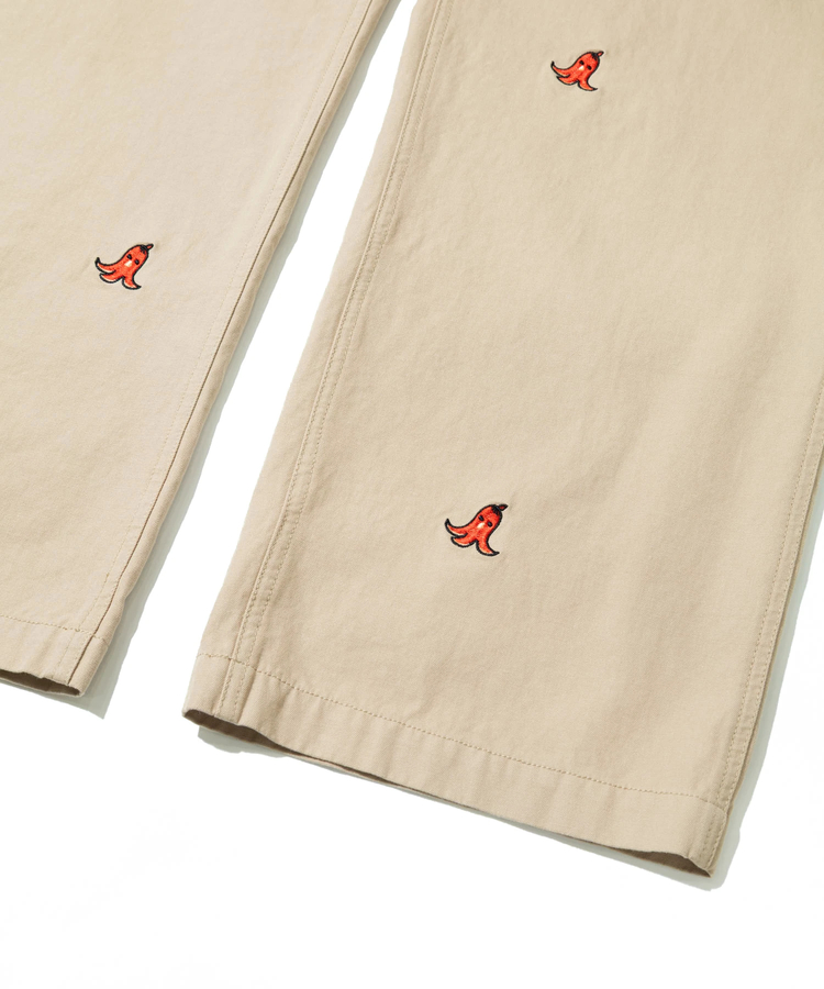 go slow caravan(ゴースローキャラバン) |コットンスラブ刺繍ベイカーパンツ (MENS)