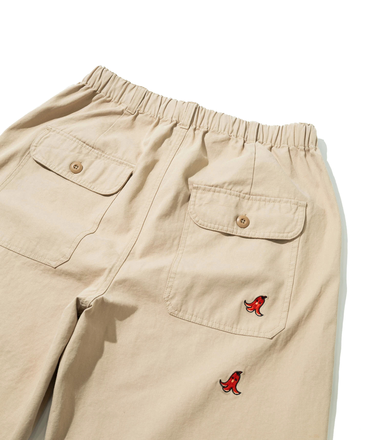 go slow caravan(ゴースローキャラバン) |コットンスラブ刺繍ベイカーパンツ (MENS)