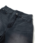 go slow caravan(ゴースローキャラバン) |デニム×ツイルUSED加工レイヤードハーフパンツ (MENS)