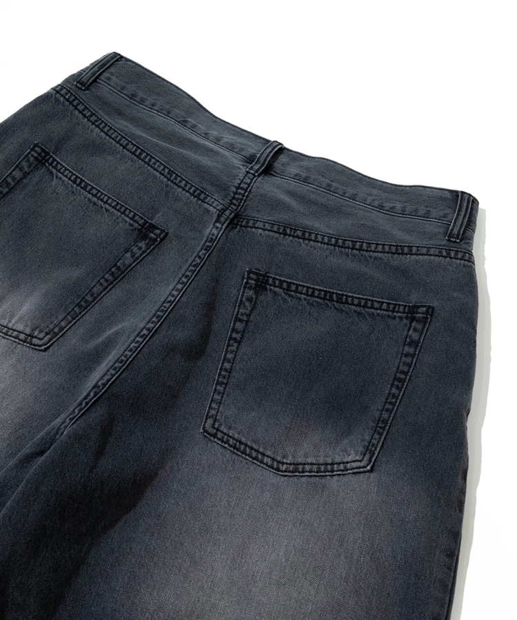 go slow caravan(ゴースローキャラバン) |デニム×ツイルUSED加工レイヤードハーフパンツ (MENS)