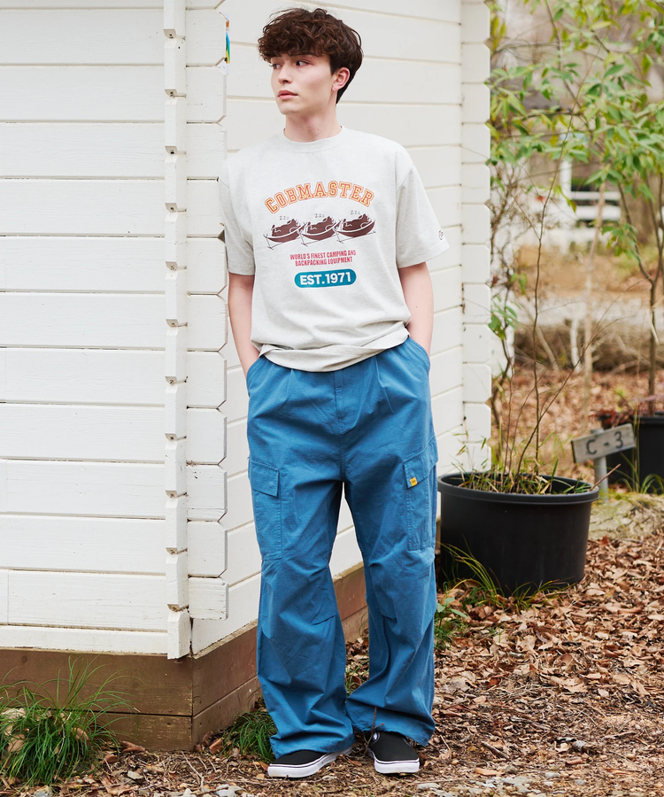 go slow caravan(ゴースローキャラバン) |COBMASTER/コブマスター T/C度詰め天竺ベーシックTEE《ハンモックベアー》(MENS)