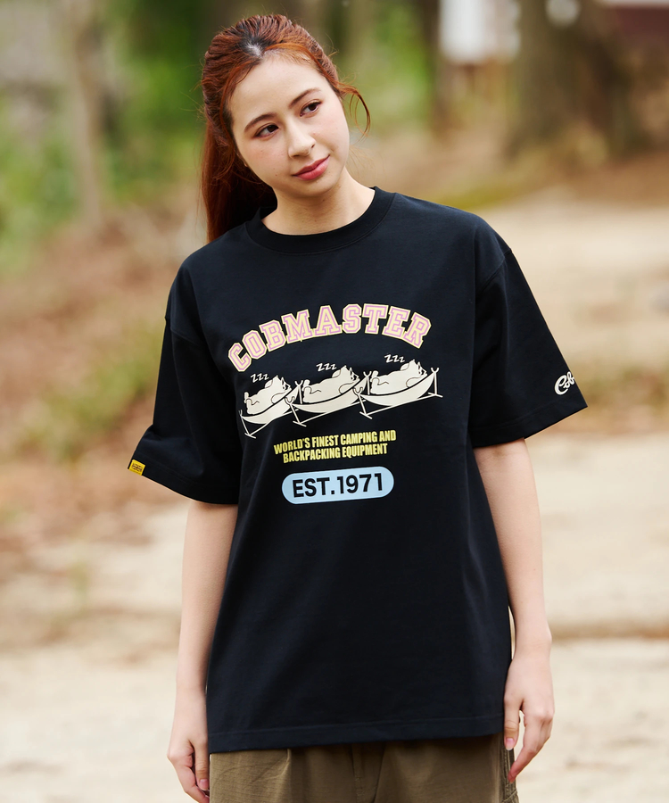 go slow caravan(ゴースローキャラバン) |COBMASTER/コブマスター T/C度詰め天竺ベーシックTEE《ハンモックベアー》(MENS)