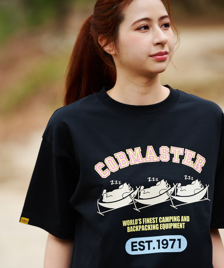 go slow caravan(ゴースローキャラバン) |COBMASTER/コブマスター T/C度詰め天竺ベーシックTEE《ハンモックベアー》(MENS)
