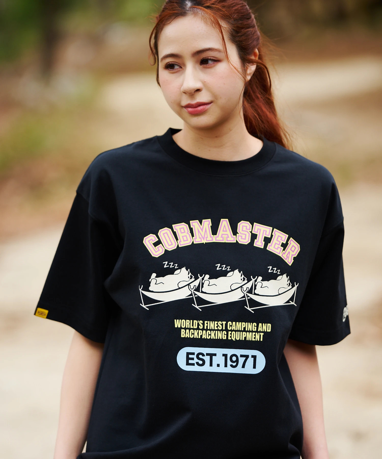 go slow caravan(ゴースローキャラバン) |COBMASTER/コブマスター T/C度詰め天竺ベーシックTEE《ハンモックベアー》(MENS)