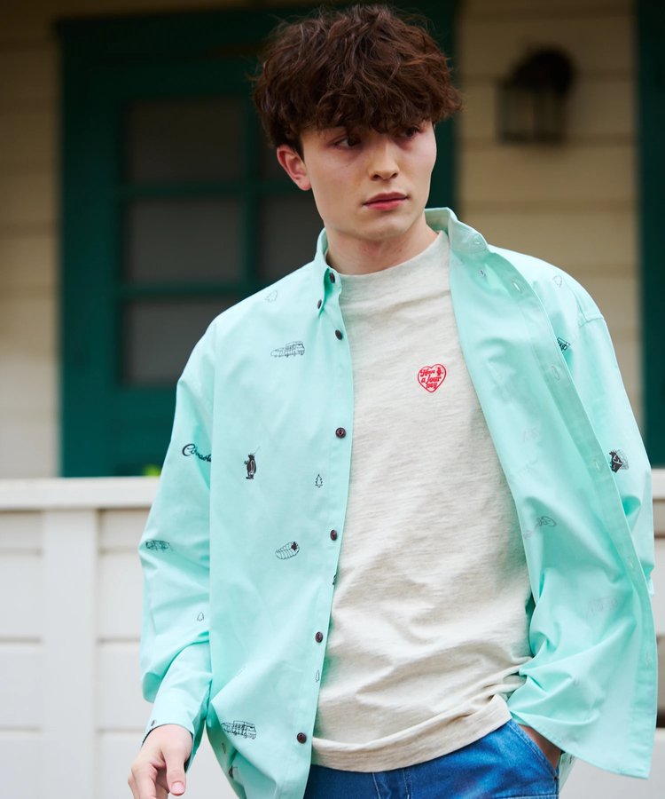 go slow caravan(ゴースローキャラバン) |COBMASTER/コブマスター シャンブレー総柄B.Dシャツ (MENS)