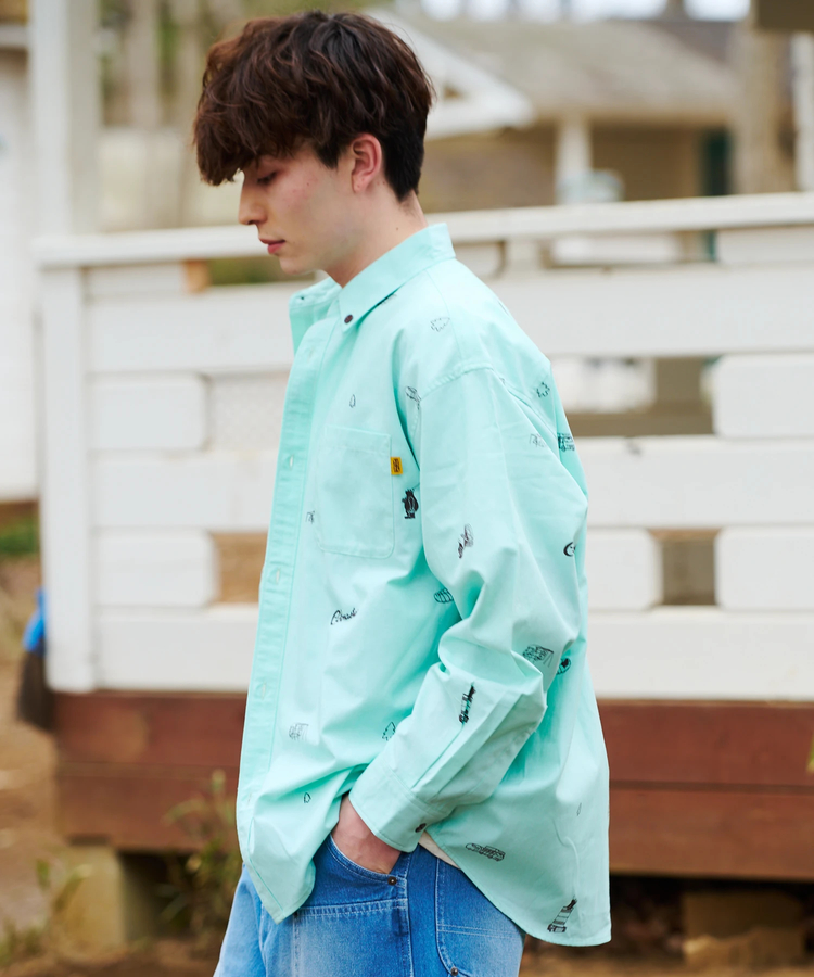 go slow caravan(ゴースローキャラバン) |COBMASTER/コブマスター シャンブレー総柄B.Dシャツ (MENS)