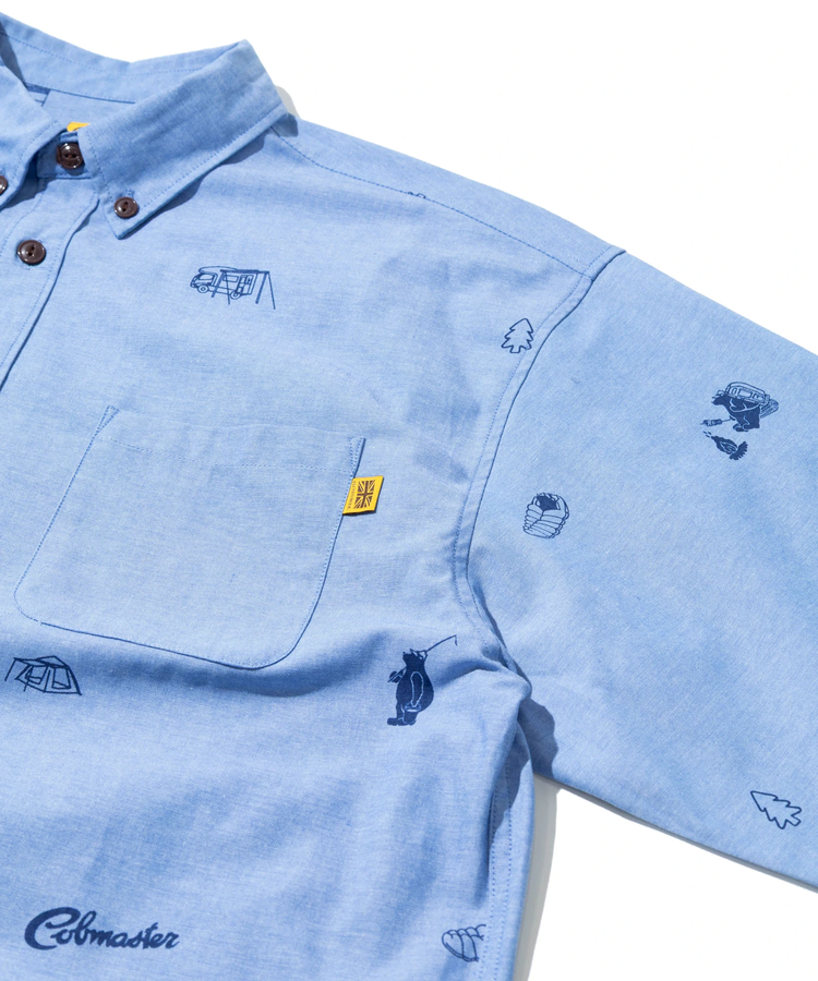 go slow caravan(ゴースローキャラバン) |COBMASTER/コブマスター シャンブレー総柄B.Dシャツ (MENS)