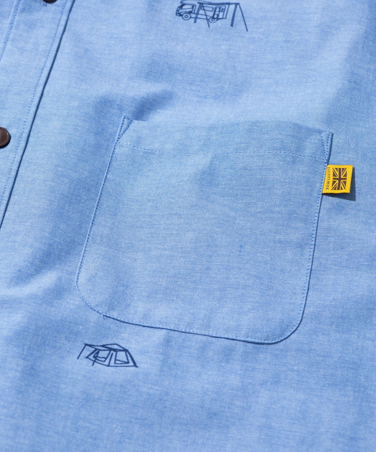 go slow caravan(ゴースローキャラバン) |COBMASTER/コブマスター シャンブレー総柄B.Dシャツ (MENS)