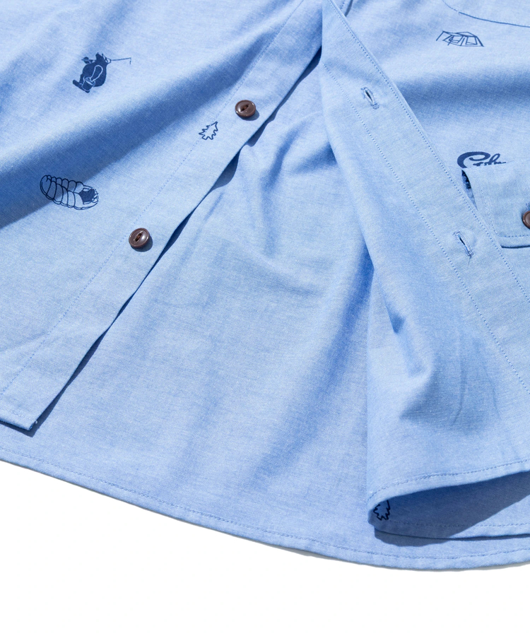 go slow caravan(ゴースローキャラバン) |COBMASTER/コブマスター シャンブレー総柄B.Dシャツ (MENS)