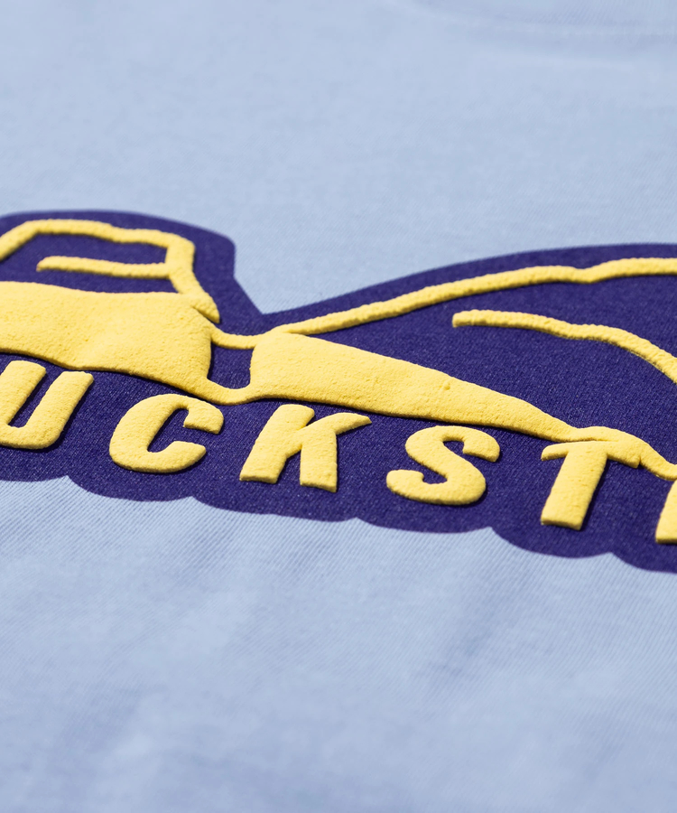 go slow caravan(ゴースローキャラバン) |DUCKSTER/ダックスター 18/-度詰め天竺 レギュラーフィットS/STEE《ロゴ》(MENS)