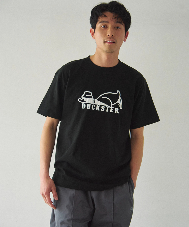 go slow caravan(ゴースローキャラバン) |DUCKSTER/ダックスター 18/-度詰め天竺 レギュラーフィットS/STEE《ロゴ》(MENS)