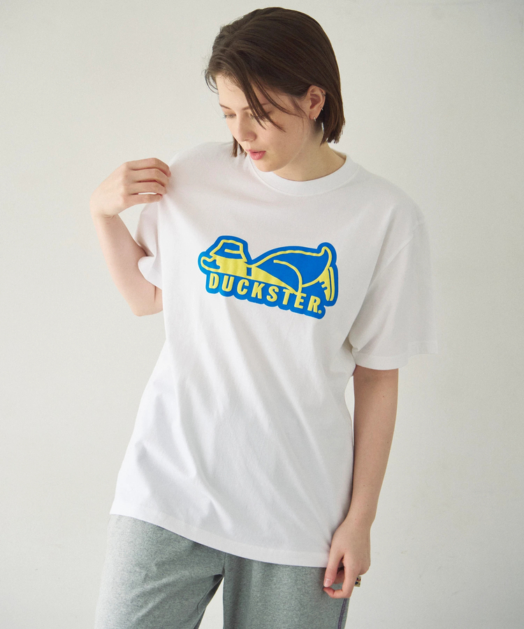 go slow caravan(ゴースローキャラバン) |DUCKSTER/ダックスター 18/-度詰め天竺 レギュラーフィットS/STEE《ロゴ》(MENS)