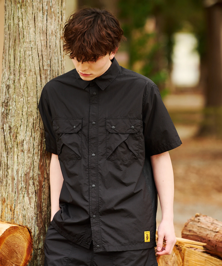go slow caravan(ゴースローキャラバン) |COBMASTER/コブマスター リップナイロン/メッシュ半袖シャツ (MENS)