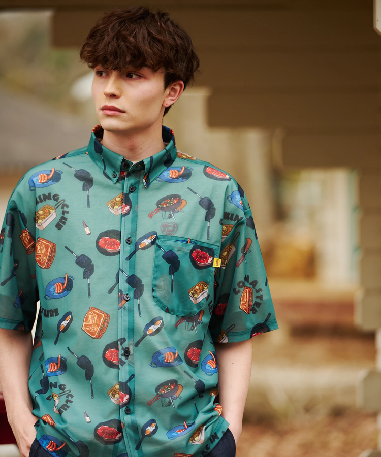 go slow caravan(ゴースローキャラバン) |COBMASTER/コブマスター 総柄メッシュ半袖シャツ (MENS)