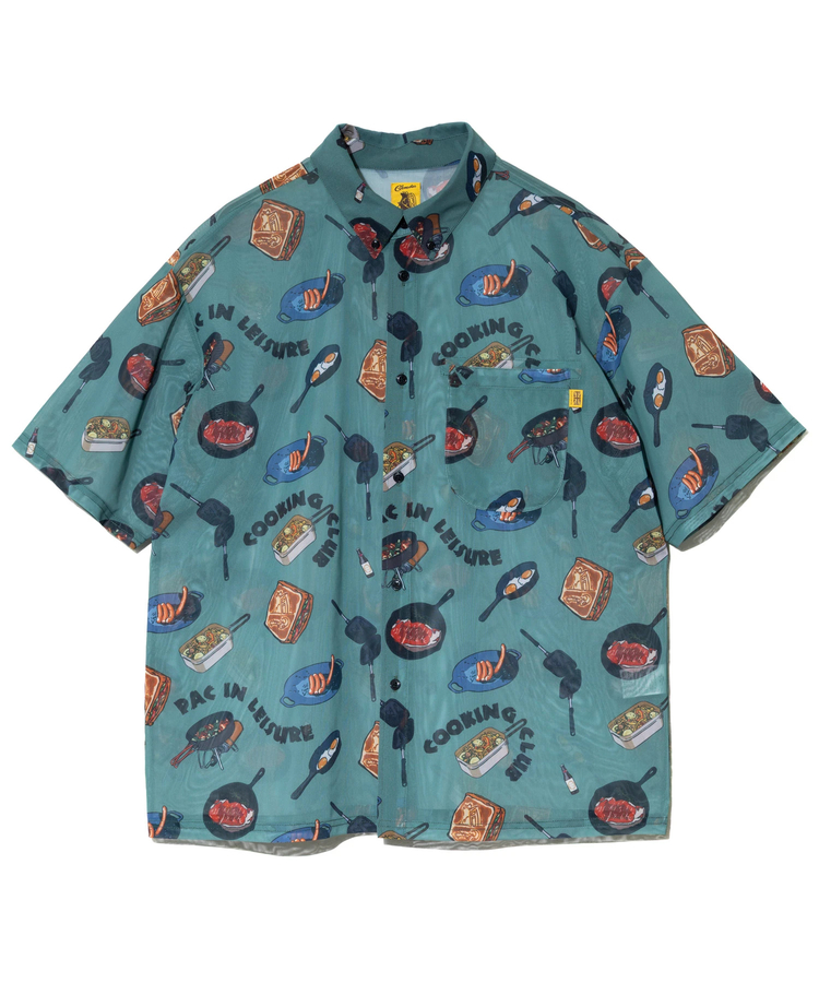 go slow caravan(ゴースローキャラバン) |COBMASTER/コブマスター 総柄メッシュ半袖シャツ (MENS)