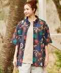 go slow caravan(ゴースローキャラバン) |COBMASTER/コブマスター 総柄メッシュ半袖シャツ (MENS)