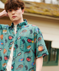 go slow caravan(ゴースローキャラバン) |COBMASTER/コブマスター 総柄メッシュ半袖シャツ (MENS)