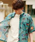 go slow caravan(ゴースローキャラバン) |COBMASTER/コブマスター 総柄メッシュ半袖シャツ (MENS)