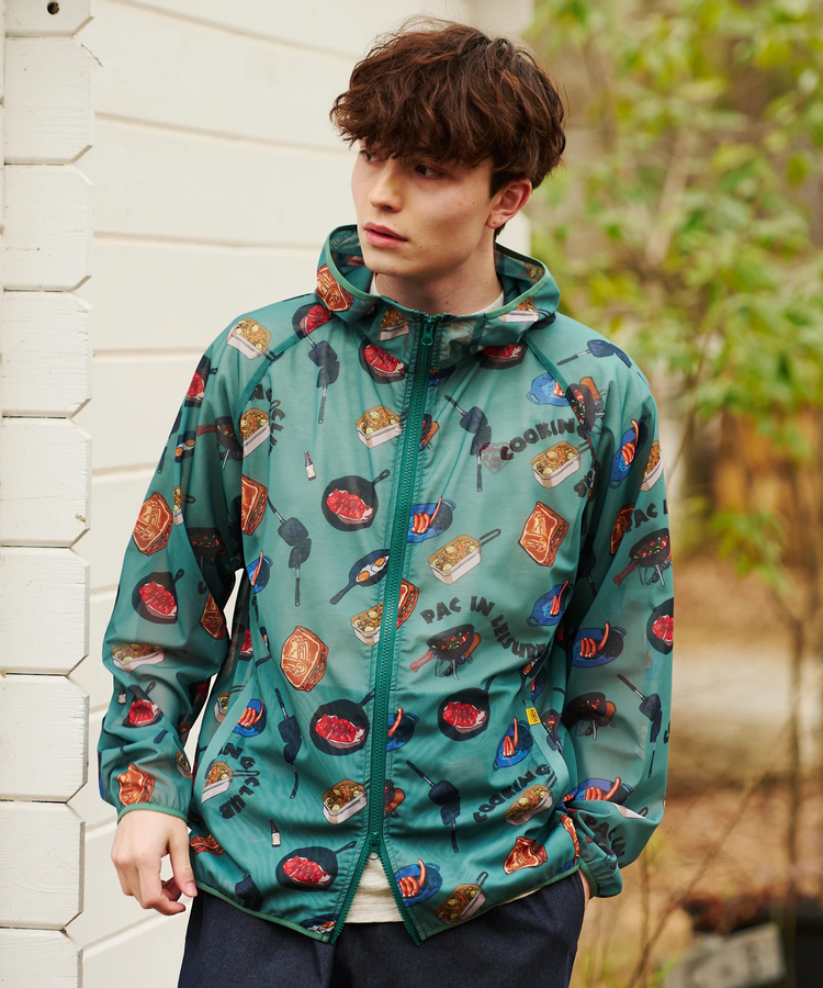 go slow caravan(ゴースローキャラバン) |COBMASTER/コブマスター 総柄メッシュフルジップパーカー (MENS)