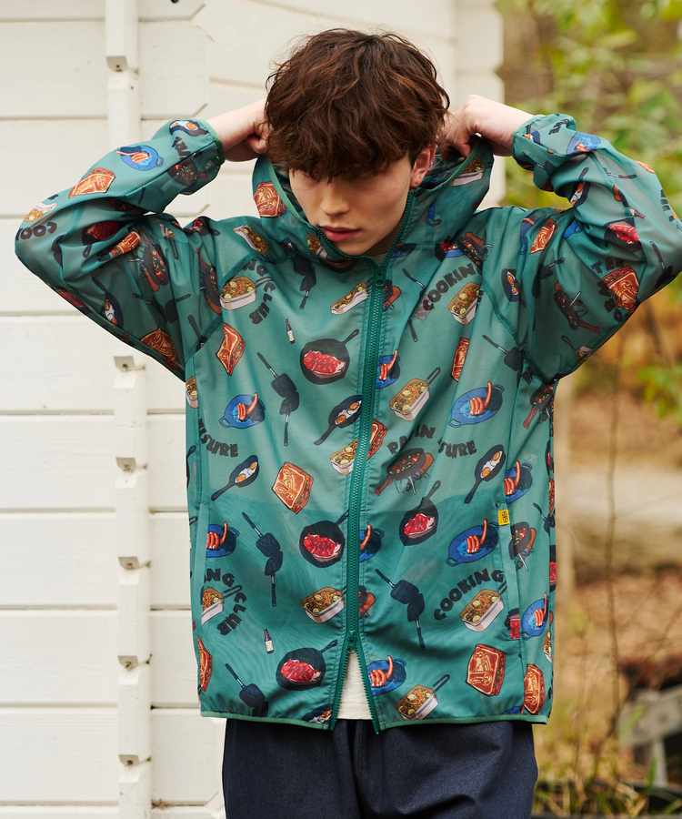 go slow caravan(ゴースローキャラバン) |COBMASTER/コブマスター 総柄メッシュフルジップパーカー (MENS)