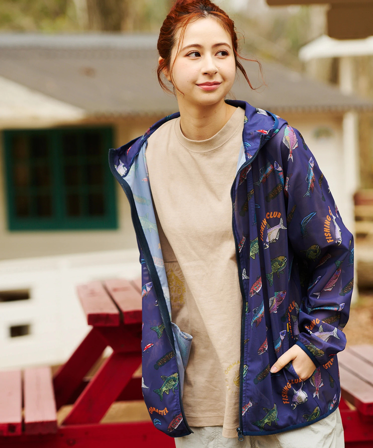 go slow caravan(ゴースローキャラバン) |COBMASTER/コブマスター 総柄メッシュフルジップパーカー (MENS)