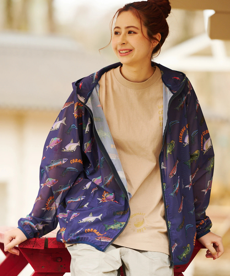 go slow caravan(ゴースローキャラバン) |COBMASTER/コブマスター 総柄メッシュフルジップパーカー (MENS)