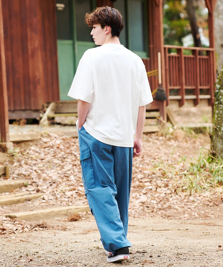 go slow caravan(ゴースローキャラバン) |COBMASTER/コブマスター 吸水速乾/抗菌防臭ポケット刺繍ルーズTEE《フォレストジップライン》(MENS)