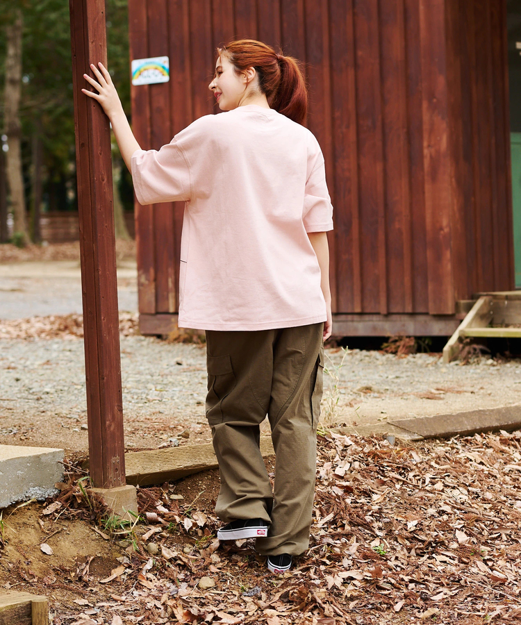 go slow caravan(ゴースローキャラバン) |COBMASTER/コブマスター 吸水速乾/抗菌防臭ポケット刺繍ルーズTEE《フォレストジップライン》(MENS)