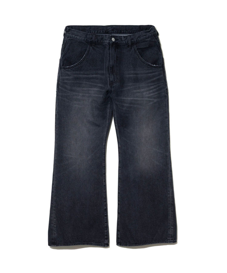 go slow caravan(ゴースローキャラバン) |10ozデニムヴィンテージフェードゆったりフレアパンツ (MENS/WOMENS)
