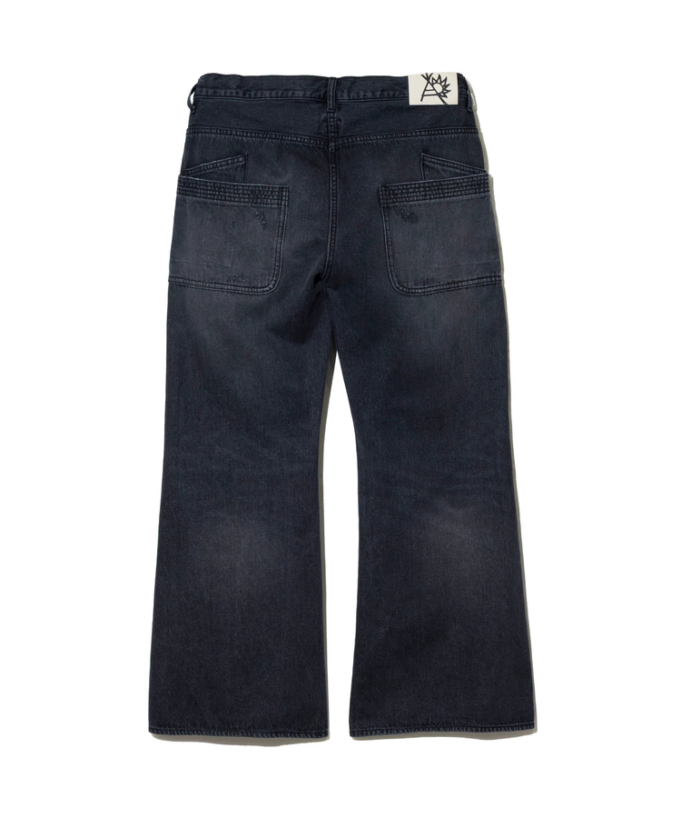 go slow caravan(ゴースローキャラバン) |10ozデニムヴィンテージフェードゆったりフレアパンツ (MENS/WOMENS)