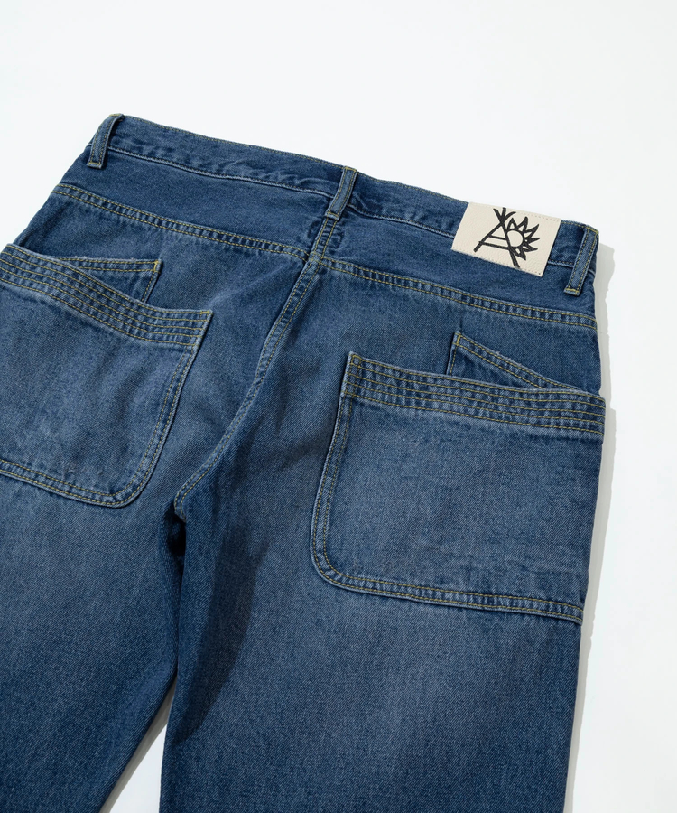 go slow caravan(ゴースローキャラバン) |10ozデニムヴィンテージフェードゆったりフレアパンツ (MENS/WOMENS)