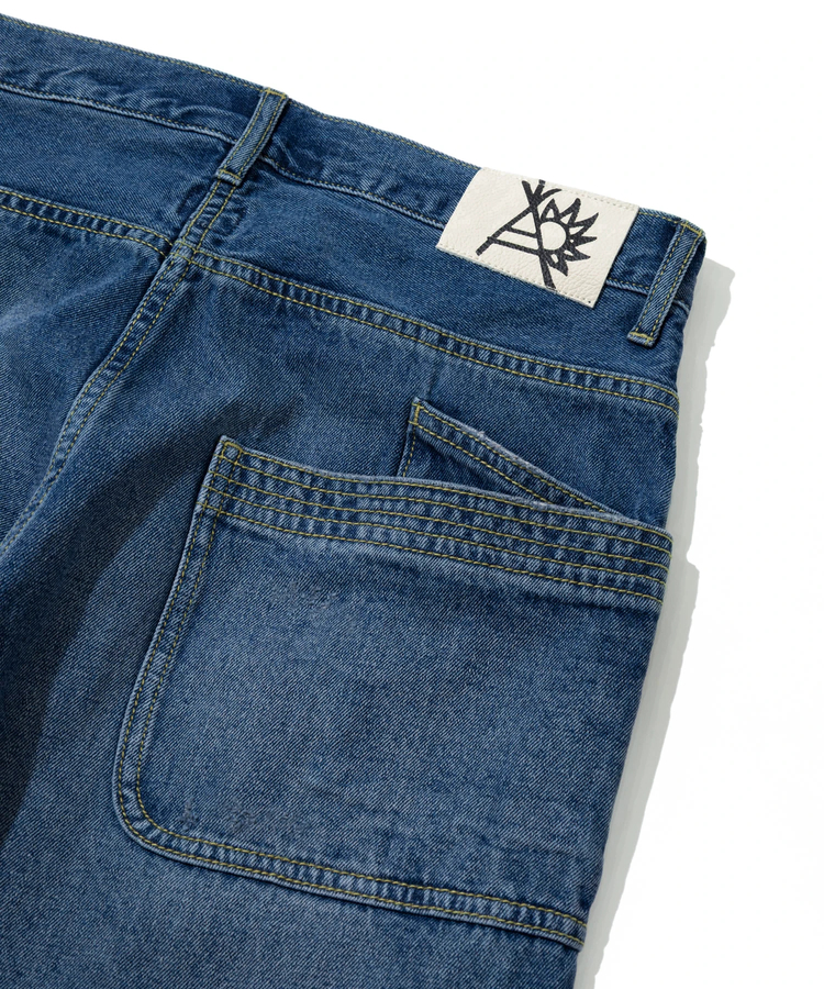 go slow caravan(ゴースローキャラバン) |10ozデニムヴィンテージフェードゆったりフレアパンツ (MENS/WOMENS)