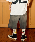go slow caravan(ゴースローキャラバン) |10ozデニムバイアスダメージワイドショーツ (MENS)