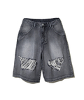 go slow caravan(ゴースローキャラバン) |10ozデニムバイアスダメージワイドショーツ (MENS)