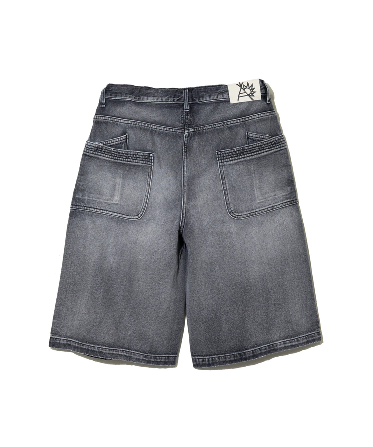 go slow caravan(ゴースローキャラバン) |10ozデニムバイアスダメージワイドショーツ (MENS)
