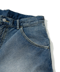 go slow caravan(ゴースローキャラバン) |10ozデニムバイアスダメージワイドショーツ (MENS)