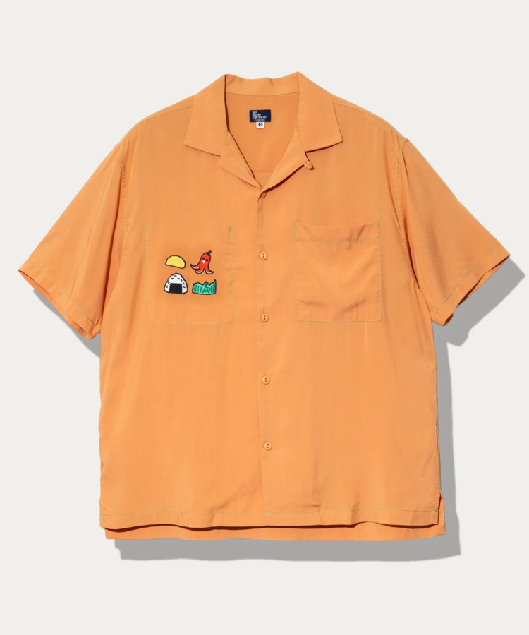 go slow caravan(ゴースローキャラバン) |T/Rワンポイント刺繍S/Sオープンシャツ (MENS)